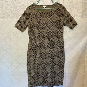 LuLaRoe Dress XL Black Diamond Pattern